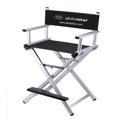 Globalstar Foldable Tall Makeup Chair Color Silver - MY739S