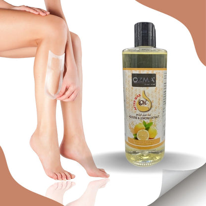 OZMA After Wax Oil, Use To Soothe Sore Irritated Skin, Remove Wax Residue After Hair Removal, Post Waxing Care Solution For Sensitive Skin, 500 ml
