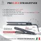 OZMA Professional Hair Straightener For Women&Men Quick Heat Up Technology & Minimized Damage with Wide Tourmaline TITANIUM Heating, Extra Long Plates | Heat Settings Up to 250°C /480°F, Auto Shut Off,  Fuss-Free Flat Iron with slim plates slim Type.