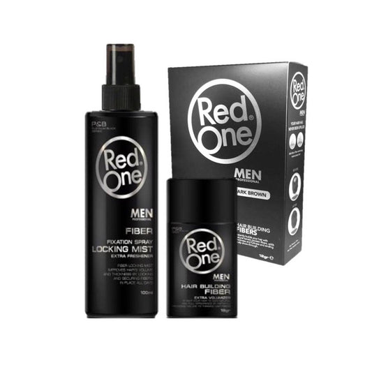 RedOne Hair Fiber & Fixation Spray Dark Brown Set 1x2