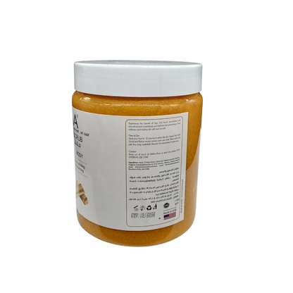 OZMA Clavo Argan and Gold  Effective Moisturizer  Body Scrub for Feet and Body, With Pro-Vitamin B5  Eliminate dead skin cells . 1100 G