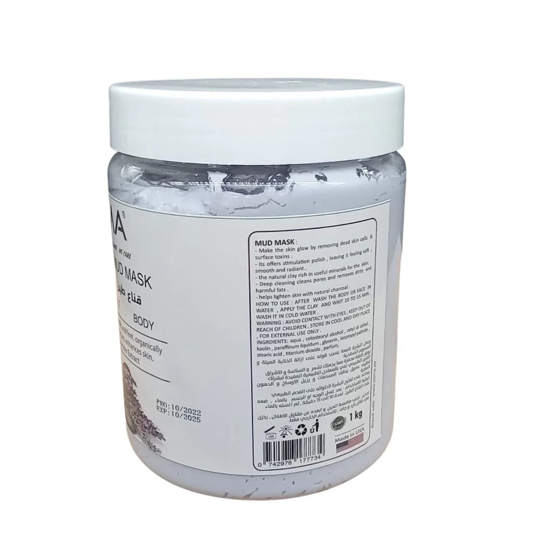 OZMA Clavo  Dead Sea Mud Mask Infused with Lavender - All Natural - Spa Quality Pore Reducer to Help with Acne, Blackheads and Oily Skin Tightens Skin for A Healthier Complexion .1 Kg