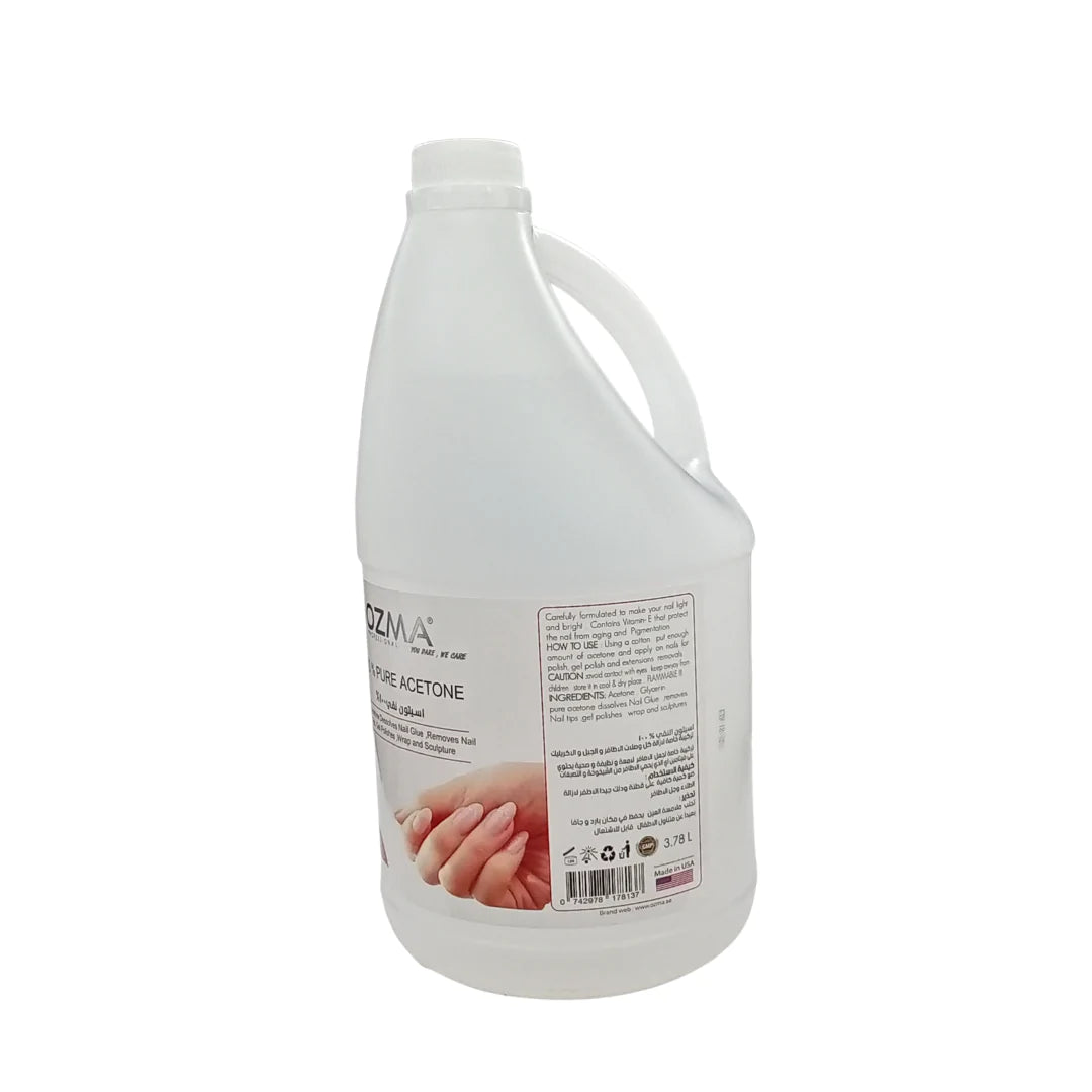Ozma Clavo 100% Pure Acetone | Professional Quick Conditioning & Nourishing Nail Polish Remover | Removes Artificial Nails,3.78L .