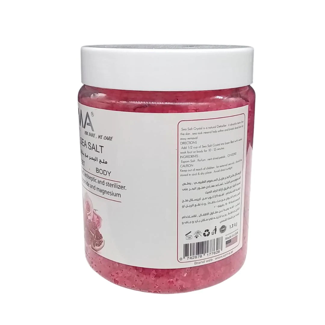 OZMA Clavo Crystal Sea Salt, Pomegranate & ROSE , Organic Skin Exfoliating Moisturizing Whitening Body Salt 1.2 kg