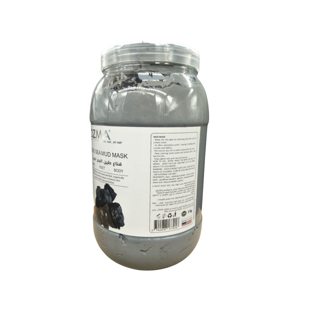 OZMA Clavo  Dead Sea Mud Mask Infused with charcoal - All Natural - Spa Quality Pore Reducer to Help with Acne, Blackheads and Oily Skin Tightens Skin for A Healthier Complexion .5 Kg