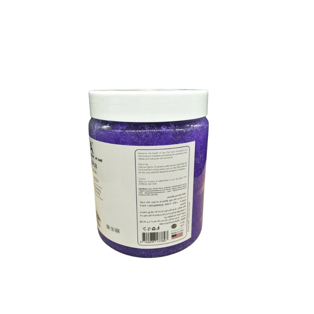 OZMA Clavo Lavender  Effective Moisturizer  Body Scrub for Feet and Body, With Pro-Vitamin B5  Eliminate dead skin cells .1100 G