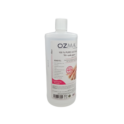Ozma Clavo 100% Pure Acetone | Professional Quick Conditioning & Nourishing Nail Polish Remover | Removes Artificial Nails, 1000 Ml.