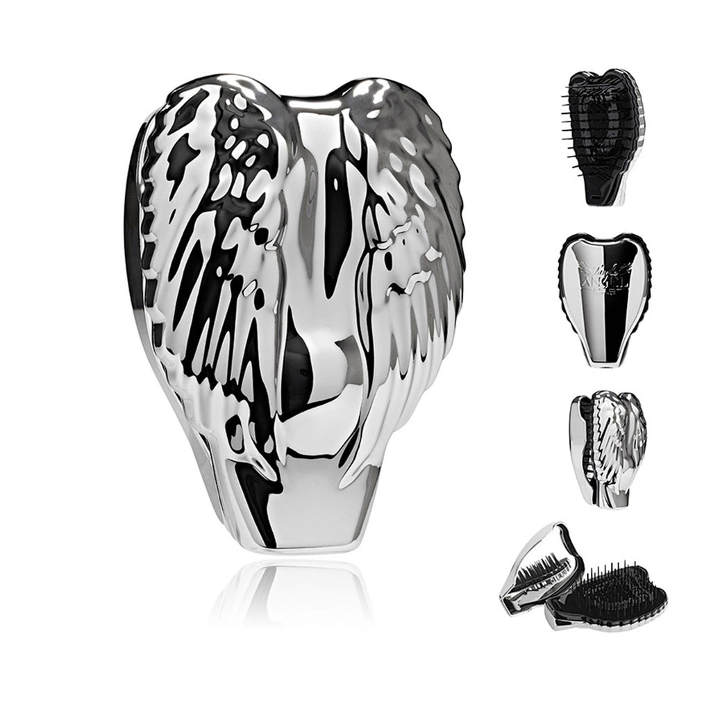 TANGLE ANGEL PRO COMPACT HAIR BRUSH WITH MIRROR - TITANIUM