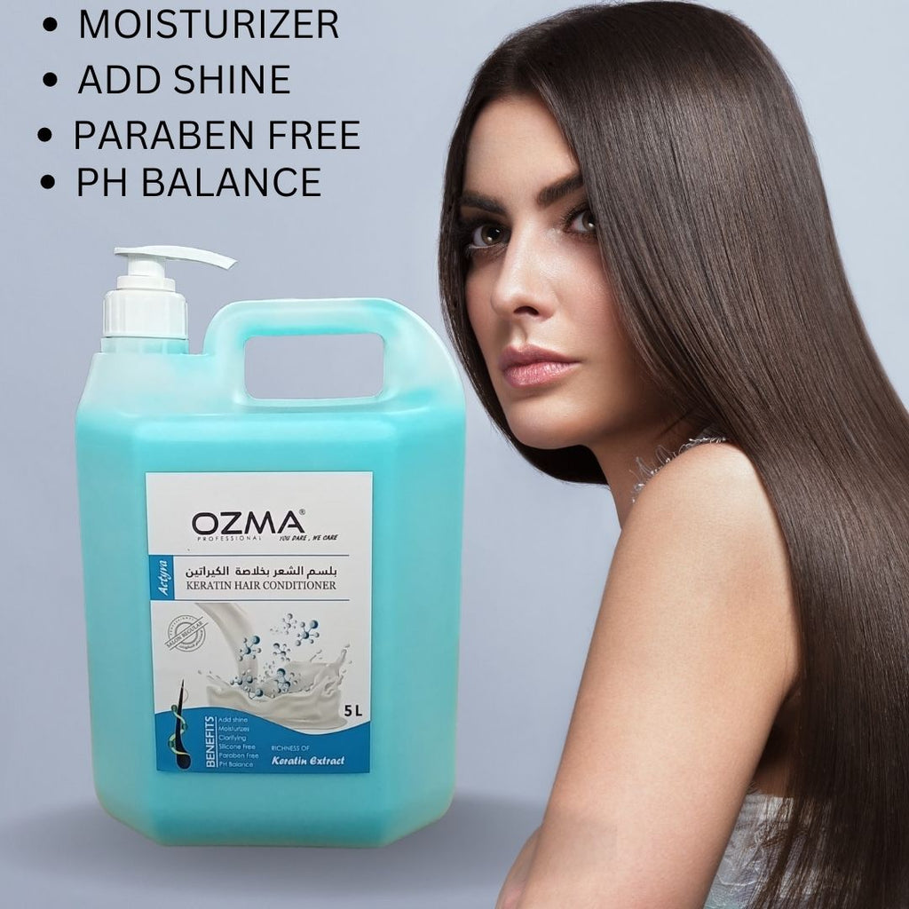 OZMA Moisturizing  Hair  Conditioner  .Improved Formula  |  Energizing | For ALL Hair Types .Keratine Extract  5L