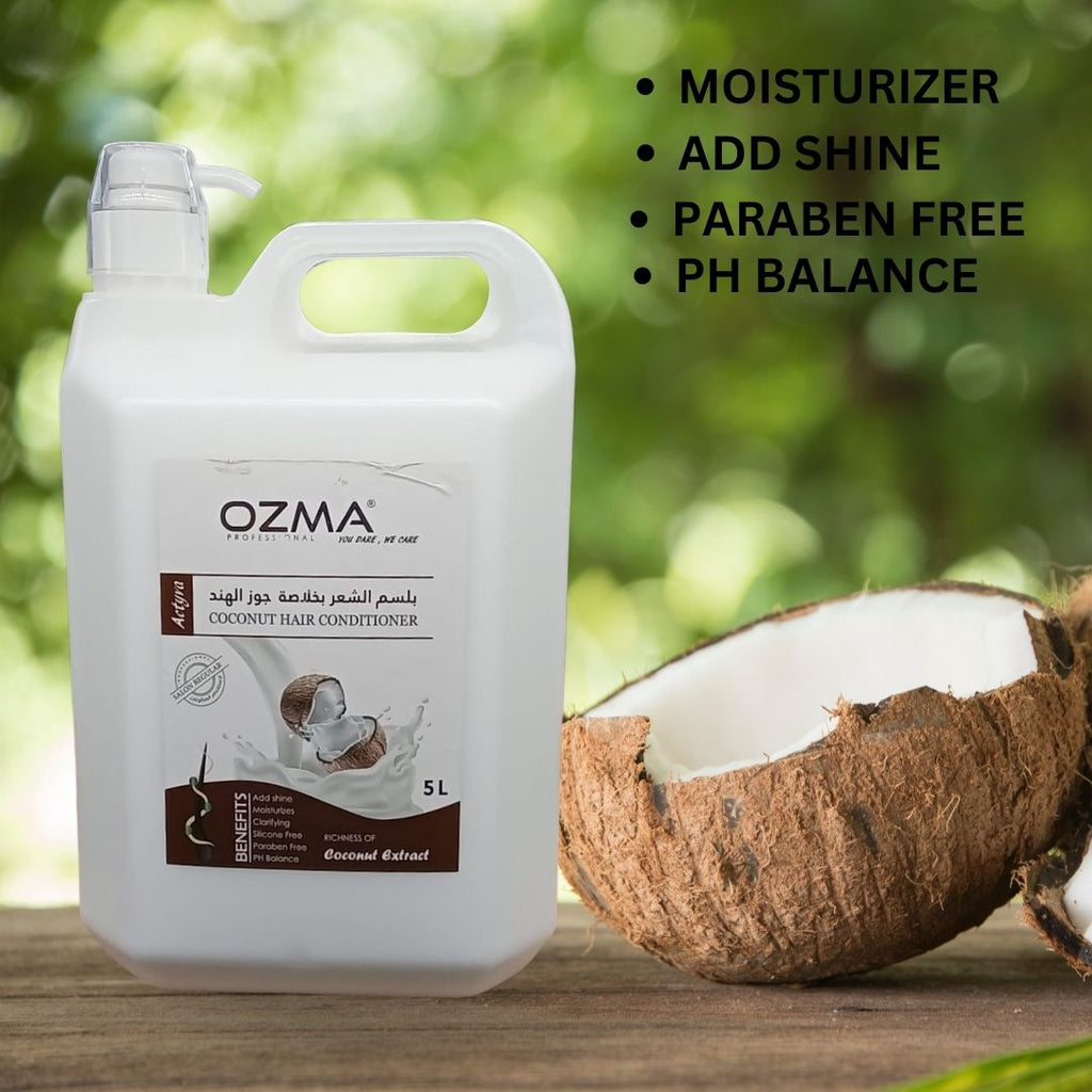 OZMA Moisturizing  Hair  Conditioner  .Improved Formula  |  Energizing | For ALL Hair Types .Coconut Extract  5L