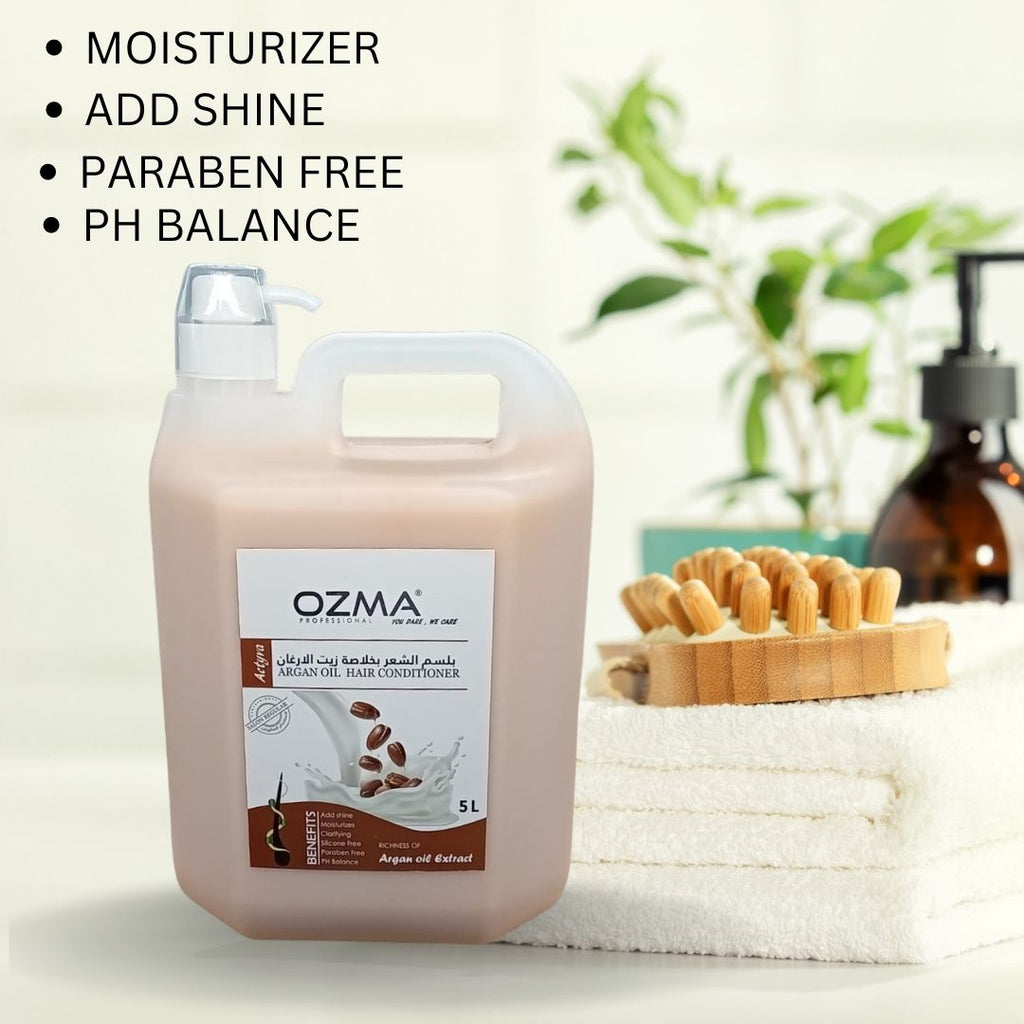 OZMA Moisturizing  Hair  Conditioner  .Improved Formula  |  Energizing | For ALL Hair Types .Argan  Extract  5L
