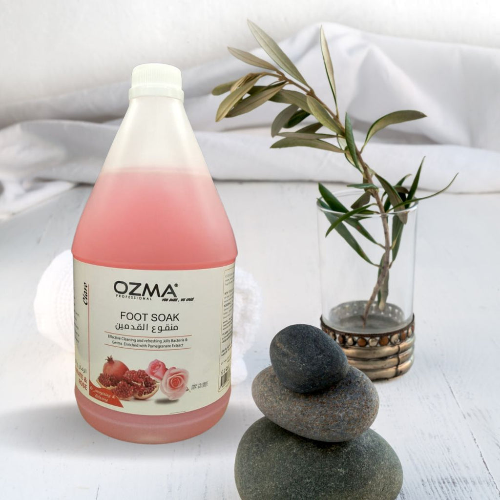 OZMA Clavo Pomegranate & Rose foot Soak Moisturiser Callus Remover Liquid Gel 3.78 L