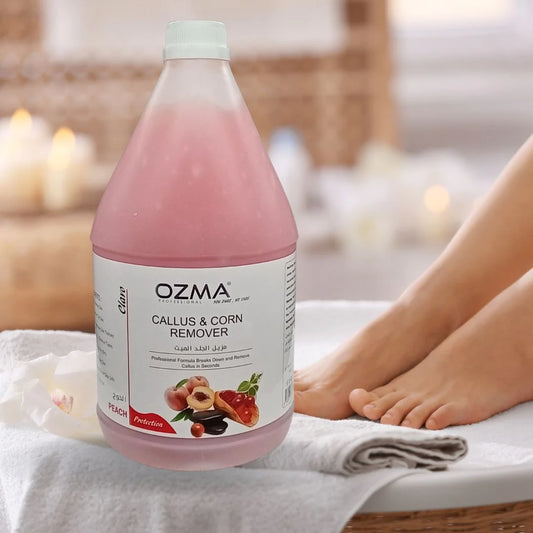 OZMA Clavo Callus & Corn Remover Foot Soaking Liquid Gel Foot Spa Treatment, Peach  .3.78 L