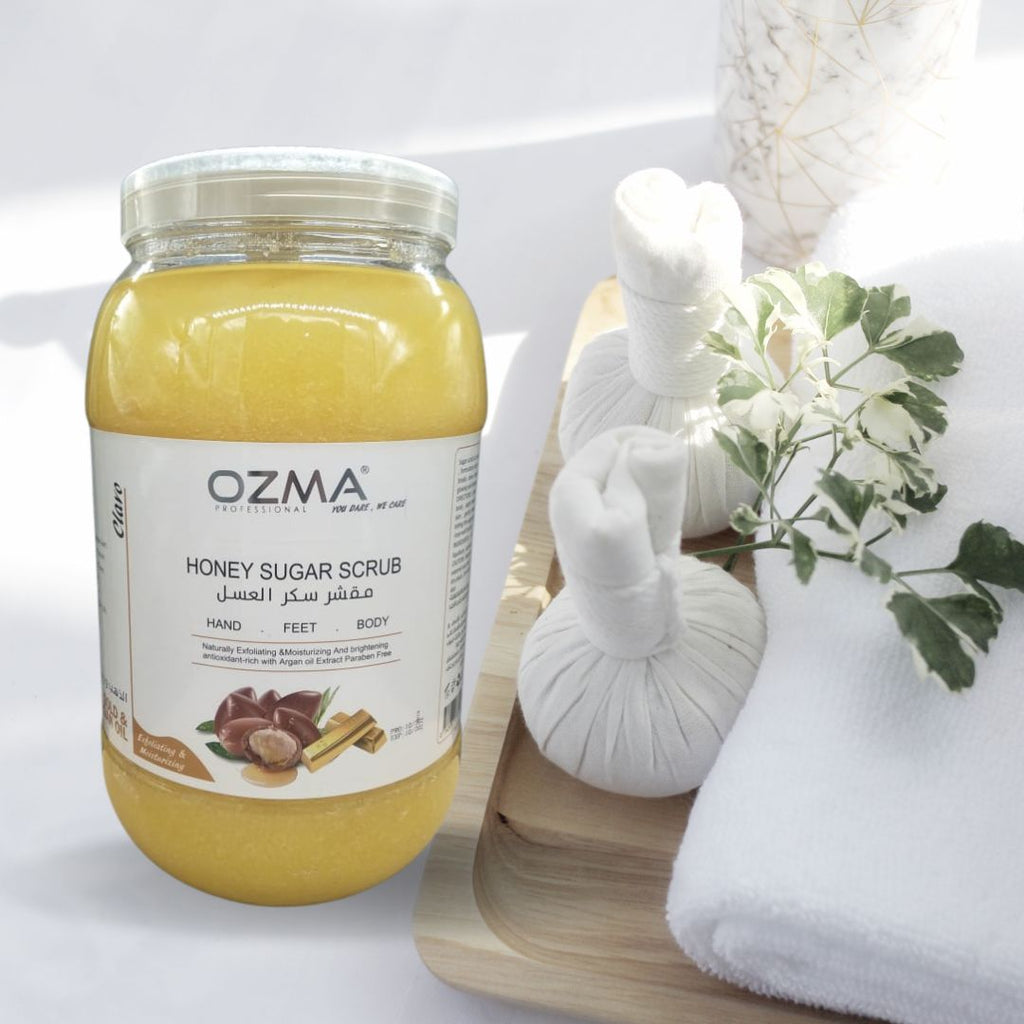 OZMA Clavo Smooth Honey  Sugar Scrubs With Argan and Gold extract For Radiant Glowing Skin 5 KG