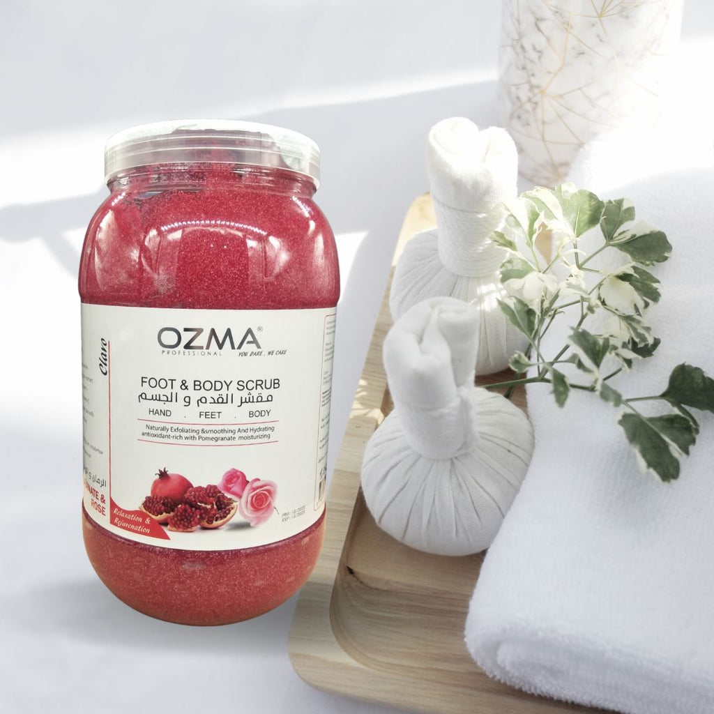 OZMA Clavo Pomegranate Effective Moisturizer  Body Scrub for Feet and Body, With Pro-Vitamin B5  Eliminate dead skin cells . 5 KG