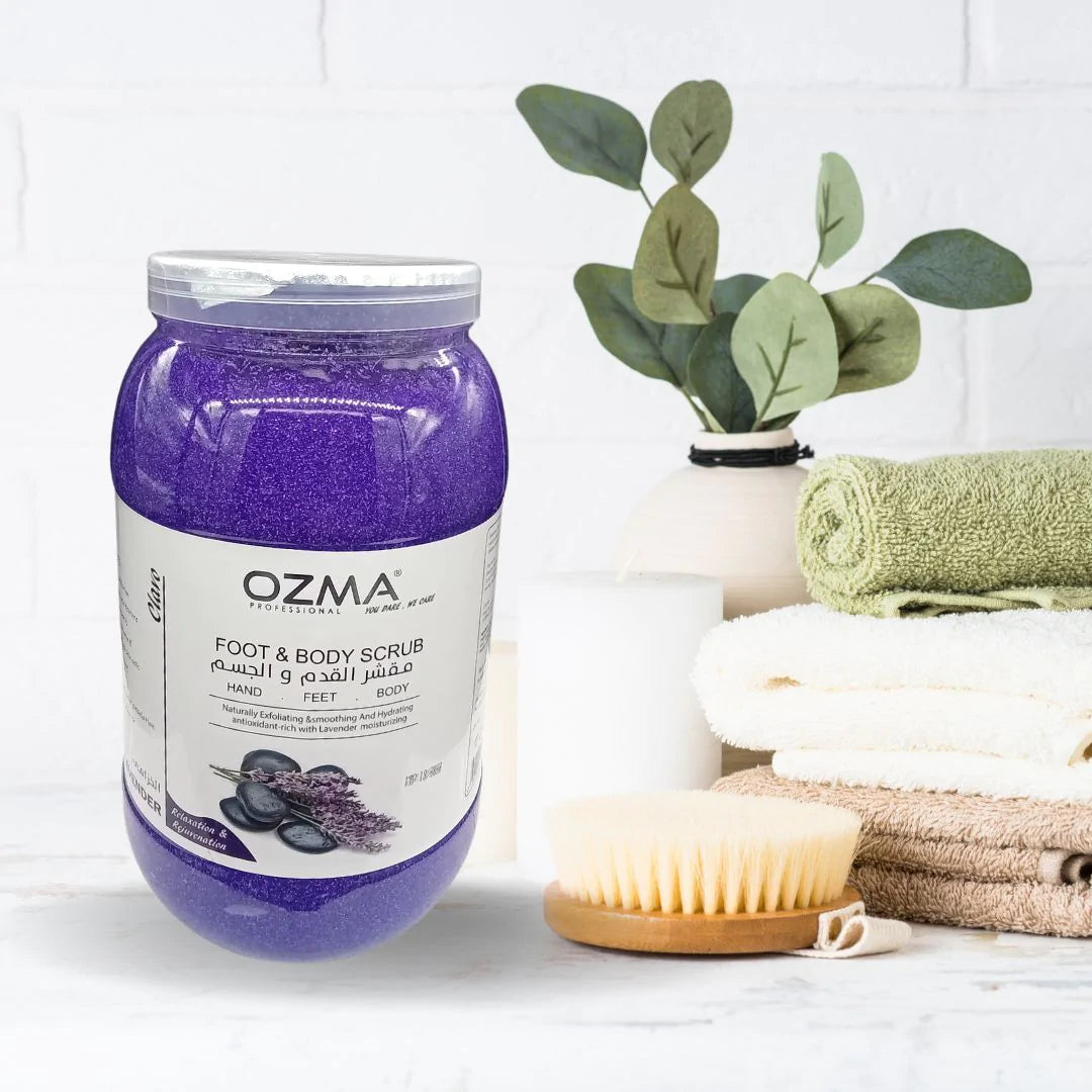 OZMA Clavo Lavender  Effective Moisturizer  Body Scrub for Feet and Body, With Pro-Vitamin B5  Eliminate dead skin cells . 5 KG