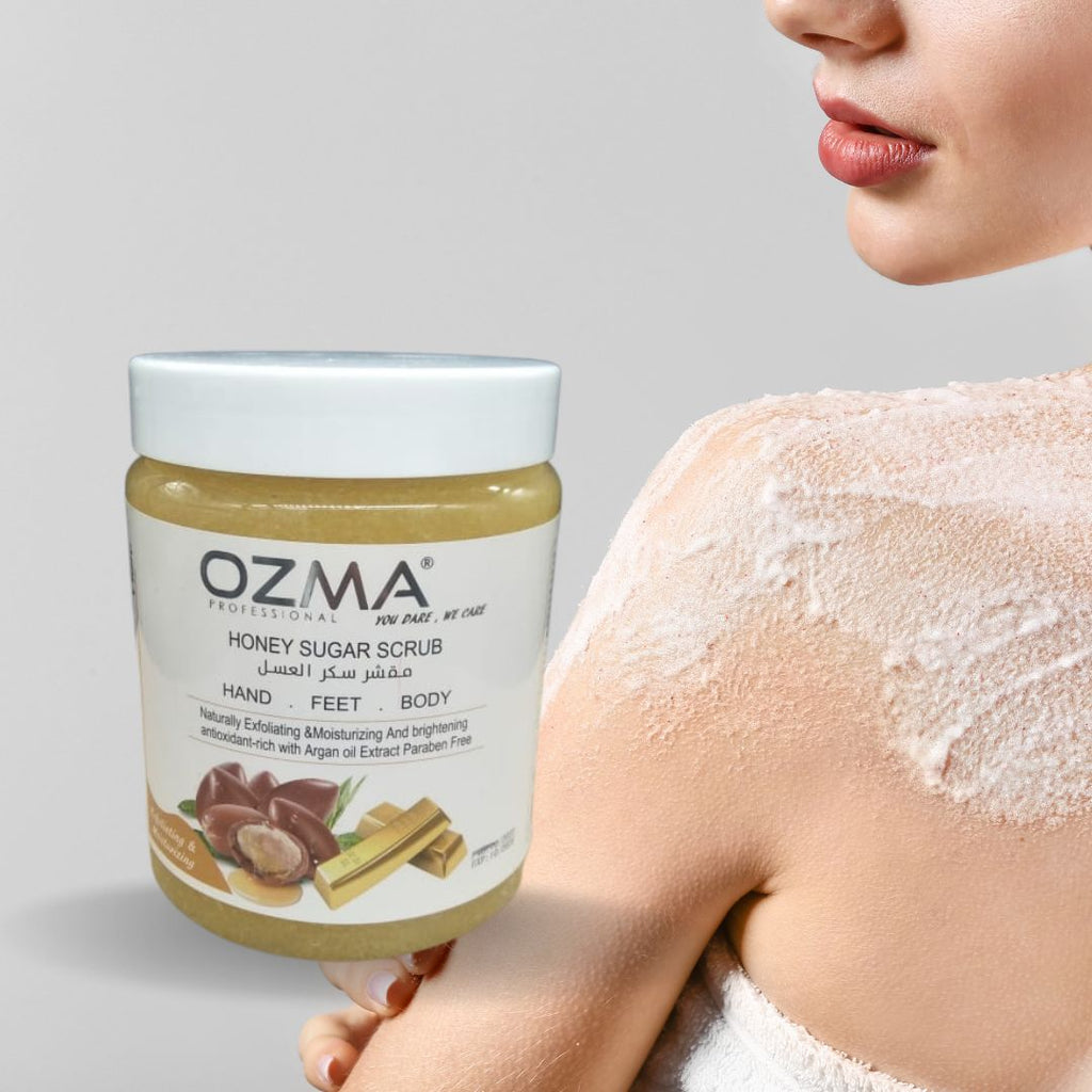 OZMA Clavo Smooth Honey  Sugar Scrubs With Argan and Gold extract For Radiant Glowing Skin 1200 G