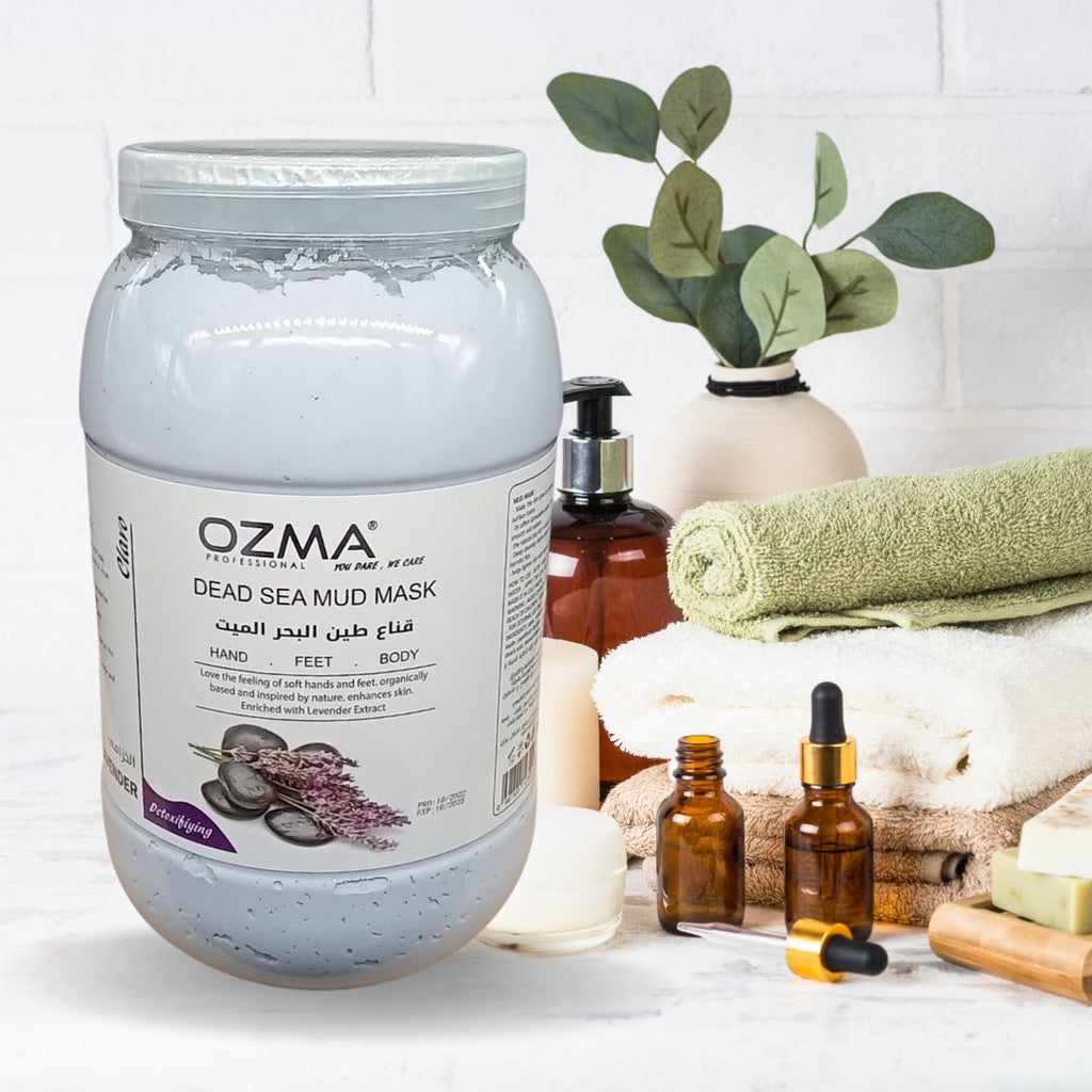 OZMA Clavo  Dead Sea Mud Mask Infused with Lavender - All Natural - Spa Quality Pore Reducer to Help with Acne, Blackheads and Oily Skin Tightens Skin for A Healthier Complexion .5 Kg