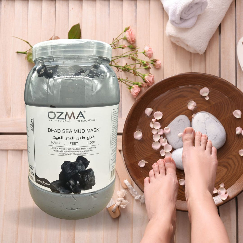 OZMA Clavo  Dead Sea Mud Mask Infused with charcoal - All Natural - Spa Quality Pore Reducer to Help with Acne, Blackheads and Oily Skin Tightens Skin for A Healthier Complexion .5 Kg