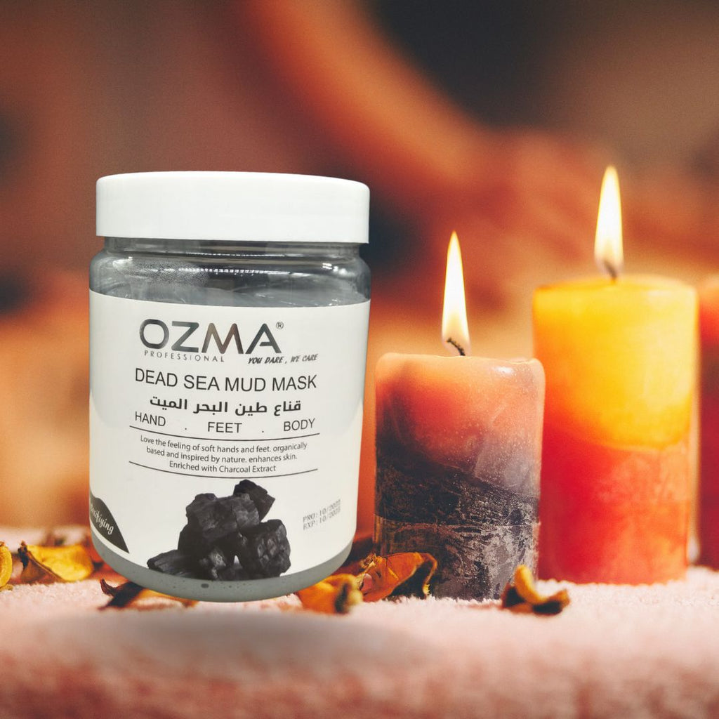 OZMA Clavo  Dead Sea Mud Mask Infused with charcoal - All Natural - Spa Quality Pore Reducer to Help with Acne, Blackheads and Oily Skin Tightens Skin for A Healthier Complexion .1 Kg