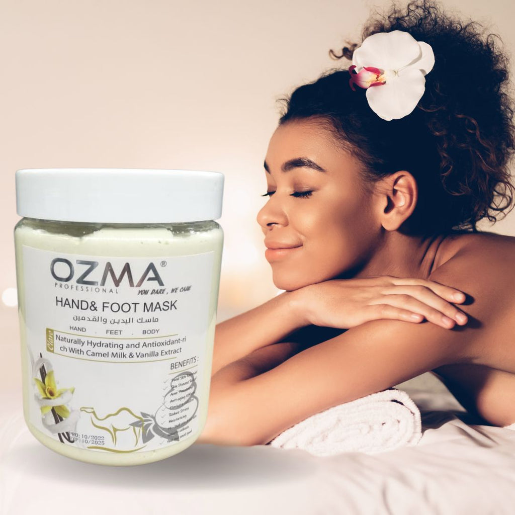 OZMA  Foot And Body Rejuvenating Mask Dead Skin Remover For Feet, Foot Exfoliator, Disposable Feet Peeling Mask Kamel Milk & Vanilla  1L