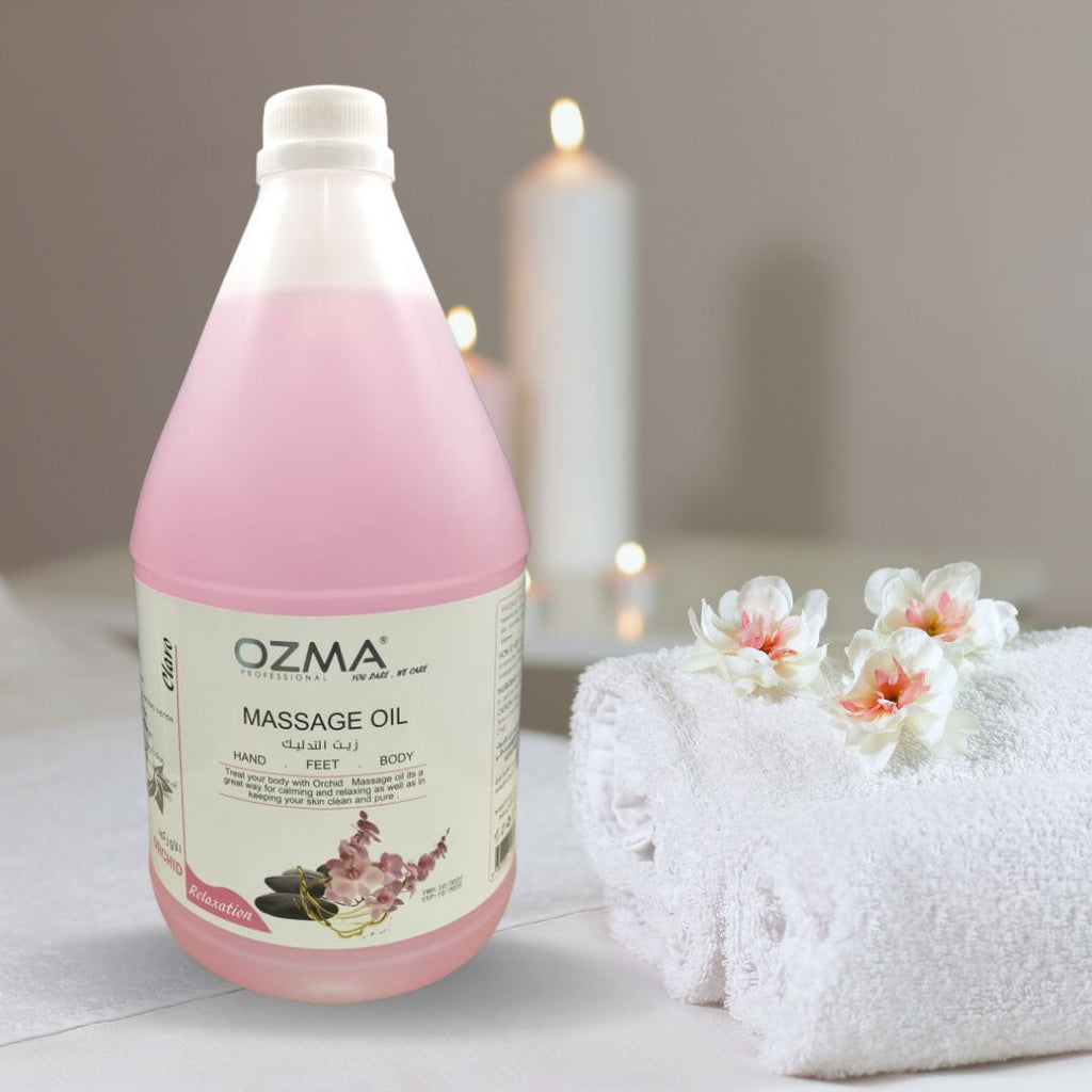 OZMA Clavo  Massage Oil for Couples - No Stain Orchid Massage Oil for Massage Therapy and Relaxing, Anti Aging Moisturizer and Natural Body Oil for Dry Skin  Pure | Repair Dry Skin | Unbeatable Consistency and Quality. 3.78 L