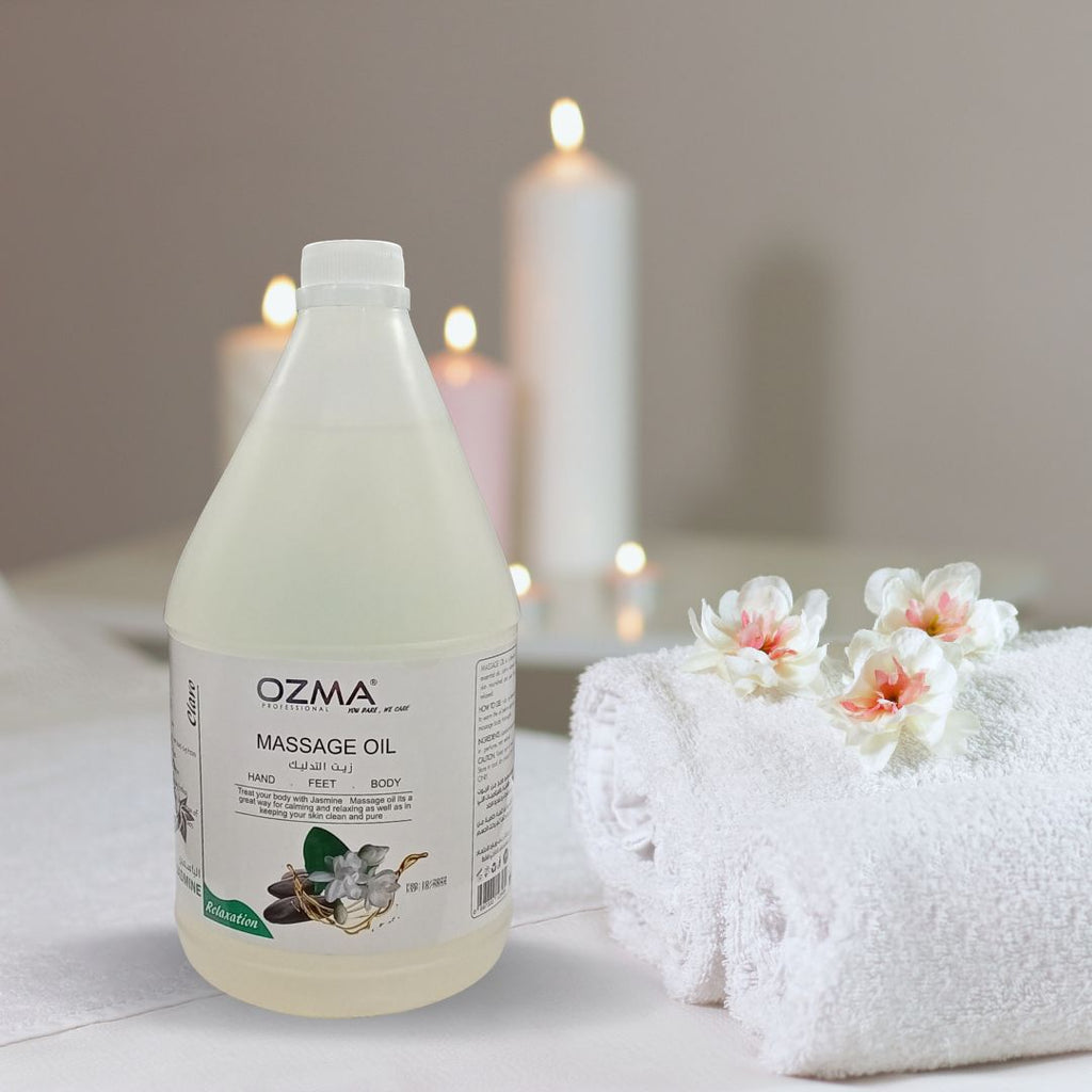 OZMA Clavo  Massage Oil for Couples - No Stain Jasmine Massage Oil for Massage Therapy and Relaxing, Anti Aging Moisturizer and Natural Body Oil for Dry Skin  Pure | Repair Dry Skin | Unbeatable Consistency and Quality. 3.78 L