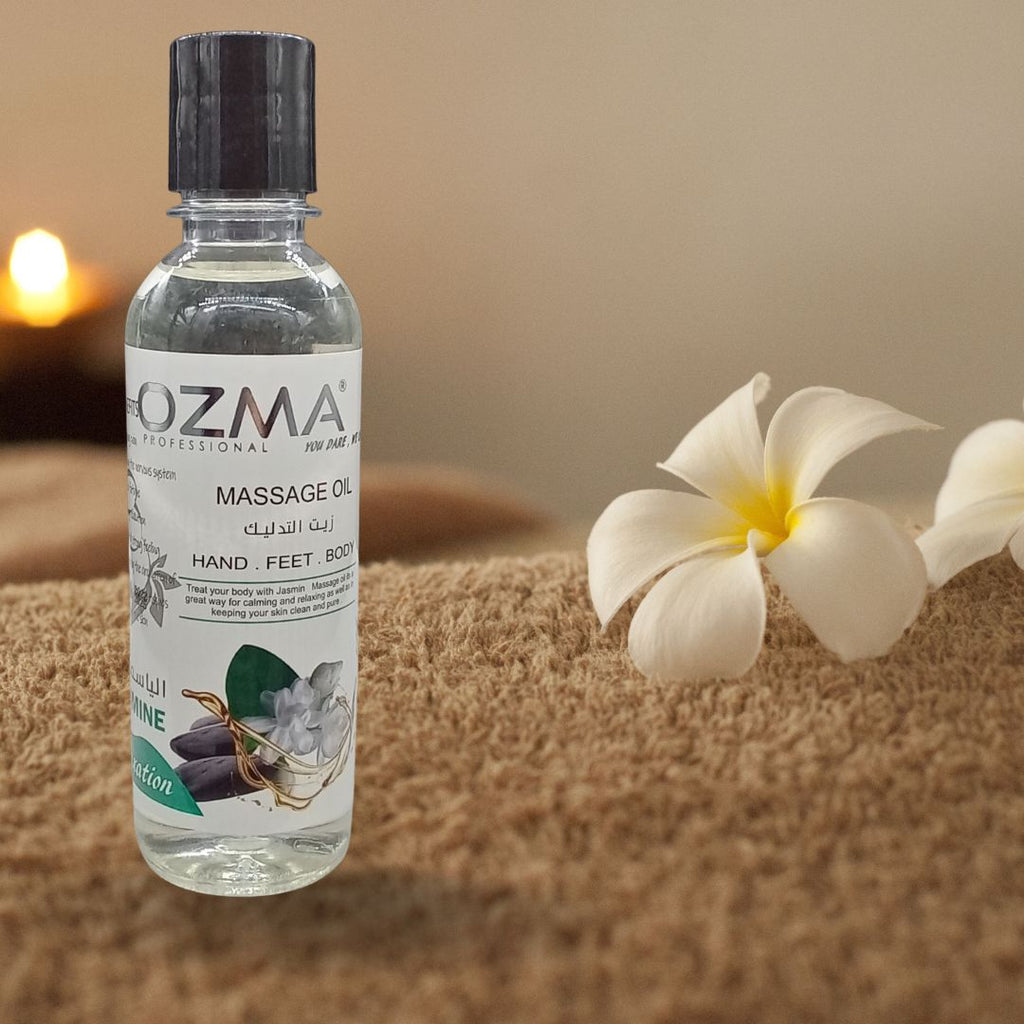 OZMA Clavo  Massage Oil for Couples - No Stain Jasmine Massage Oil for Massage Therapy and Relaxing, Anti Aging Moisturizer and Natural Body Oil for Dry Skin  Pure | Repair Dry Skin | Unbeatable Consistency and Quality. 250 ML