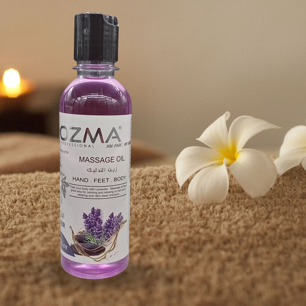 OZMA Clavo  Massage Oil for Couples - No Stain Lavender Massage Oil for Massage Therapy and Relaxing, Anti Aging Moisturizer and Natural Body Oil for Dry Skin  Pure | Repair Dry Skin | Unbeatable Consistency and Quality. 250ML