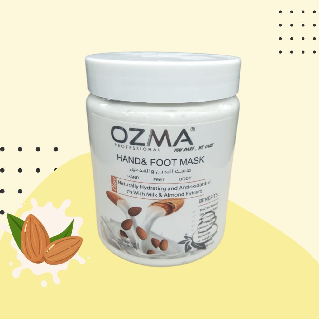 OZMA  Foot And Body Rejuvenating Mask Dead Skin Remover For Feet, Foot Exfoliator, Disposable Feet Peeling Mask milk &Almond  1 ltr