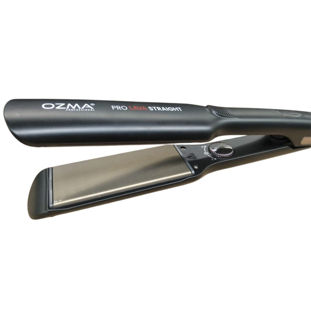 OZMA Protect Professional Hair Straightener | Quick Heat Up  TITANIUM Heating, Extra Long Plates | Heat Settings Up to 250°C /480°F, Auto Shut Off,   Flat Iron With Easy Lock System  Plates WIDE  Type