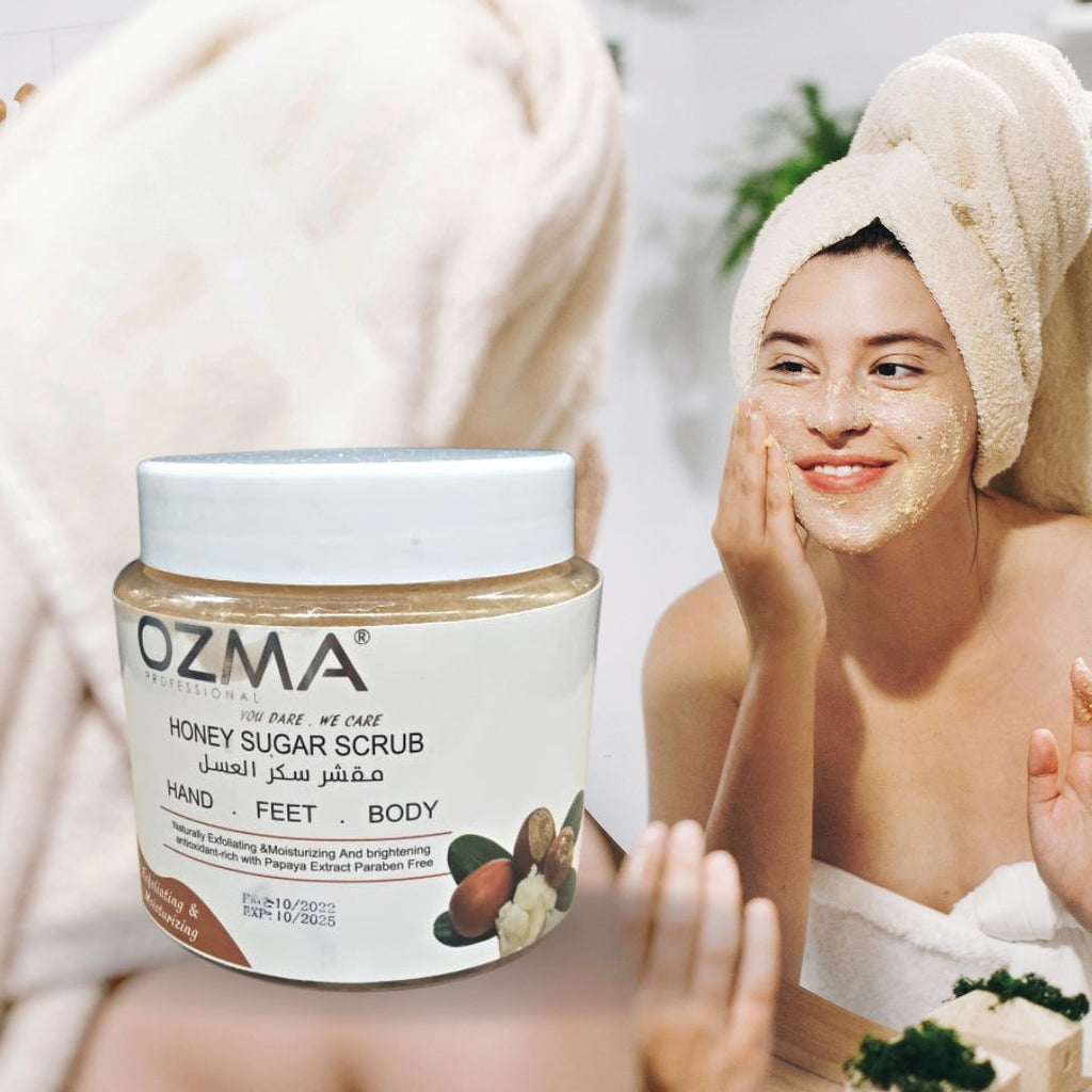 OZMA Clavo Smooth Honey Sugar Scrubs With SHEA extract For Radiant Glowing Skin 500 G