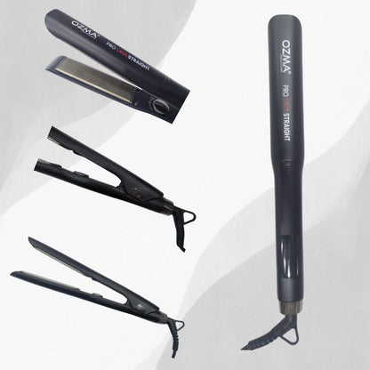 OZMA Professional Hair Straightener For Women&Men Quick Heat Up Technology & Minimized Damage with Wide Tourmaline TITANIUM Heating, Extra Long Plates | Heat Settings Up to 250°C /480°F, Auto Shut Off,  Fuss-Free Flat Iron with slim plates slim Type.
