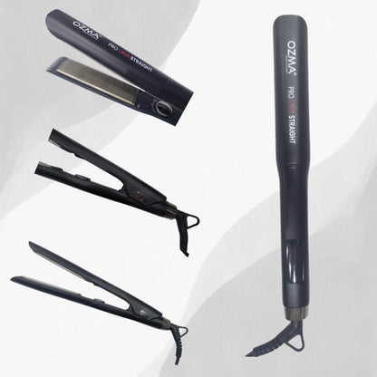 OZMA Professional Hair Straightener For Women&Men Quick Heat Up Technology & Minimized Damage with Wide Tourmaline TITANIUM Heating, Extra Long Plates | Heat Settings Up to 250°C /480°F, Auto Shut Off,  Fuss-Free Flat Iron with slim plates slim Type.