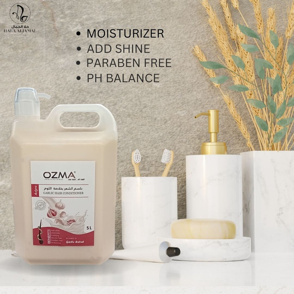 OZMA Moisturizing  Hair  Conditioner  .Improved Formula  |  Energizing | For ALL Hair Types. Garlic Extract  5L