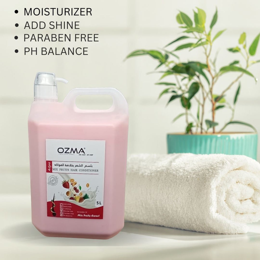 OZMA Moisturizing  Hair  Conditioner  .Improved Formula  |  Energizing | For ALL Hair Types .Mix Fruit Extract  5L