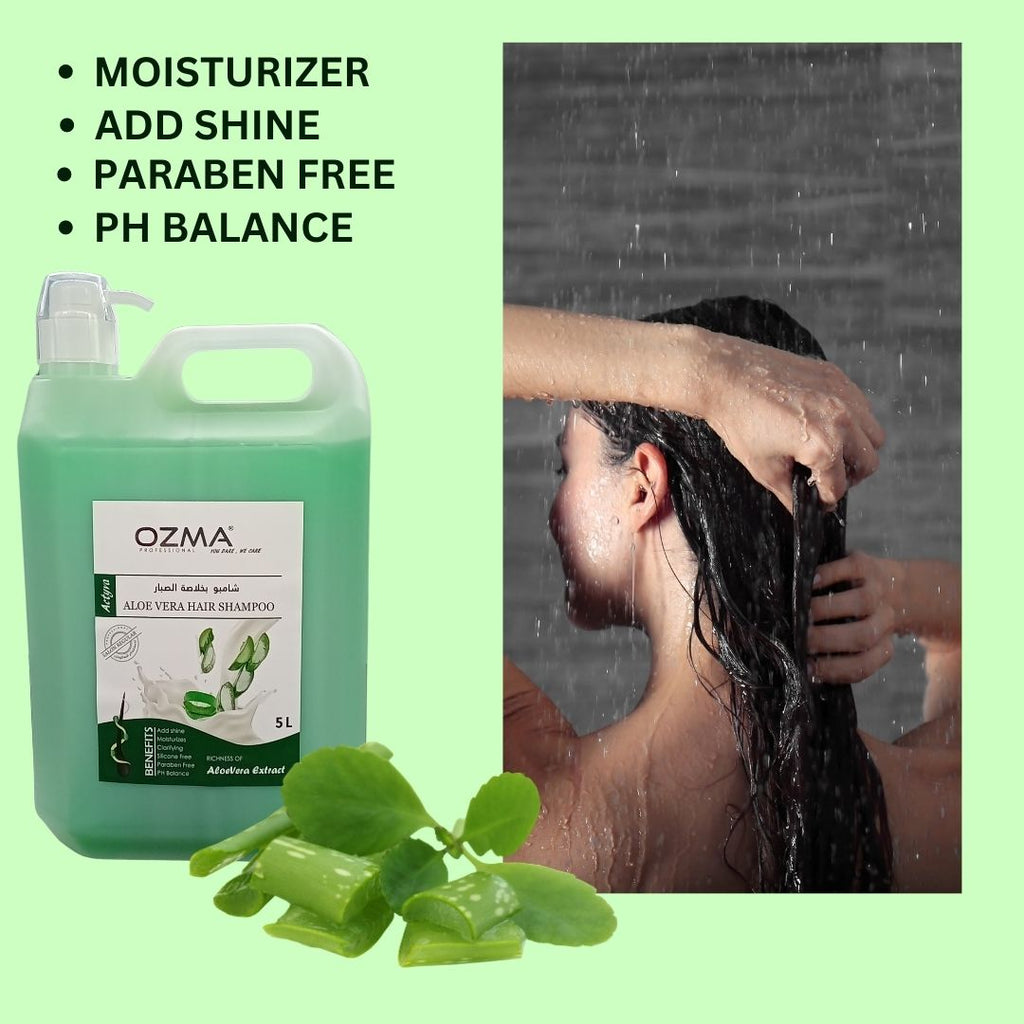 OZMA Moisturizing  Hair  Shampoo .Improved Formula  | Cleansing And Energizing | For ALL Hair Types .Aloe Vera  Extract  5L