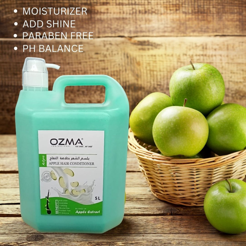 OZMA Moisturizing  Hair  Conditioner  .Improved Formula  |  Energizing | For ALL Hair Types .Green Apple Extract  5L