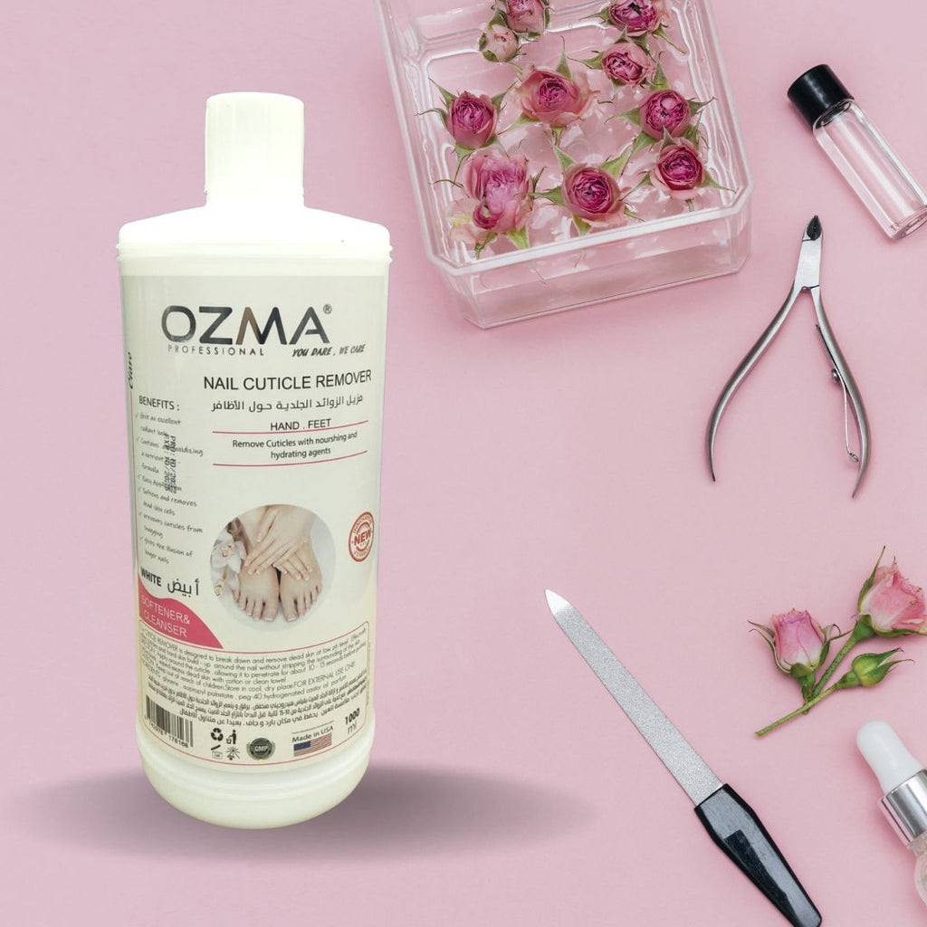 New Ozma Clavo Cuticle Softener and Remover for Nail Art Remover , Instant Remover, Nail Strengthening, For Cleaning and Cuticle Care ,Manicure and Pedicure Nail-Guard, 1000ML. (WHITE)