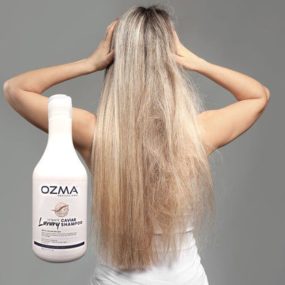 OZMA luxury CAVIAR  After Keratin And Protein   daily use healthy hair Balancing Maintenance shampoo  For  Treated and damage &Oily & Color Hair Daily Use Deep Cleanser Organic & Natural.Enriched with Caviar  500 Ml