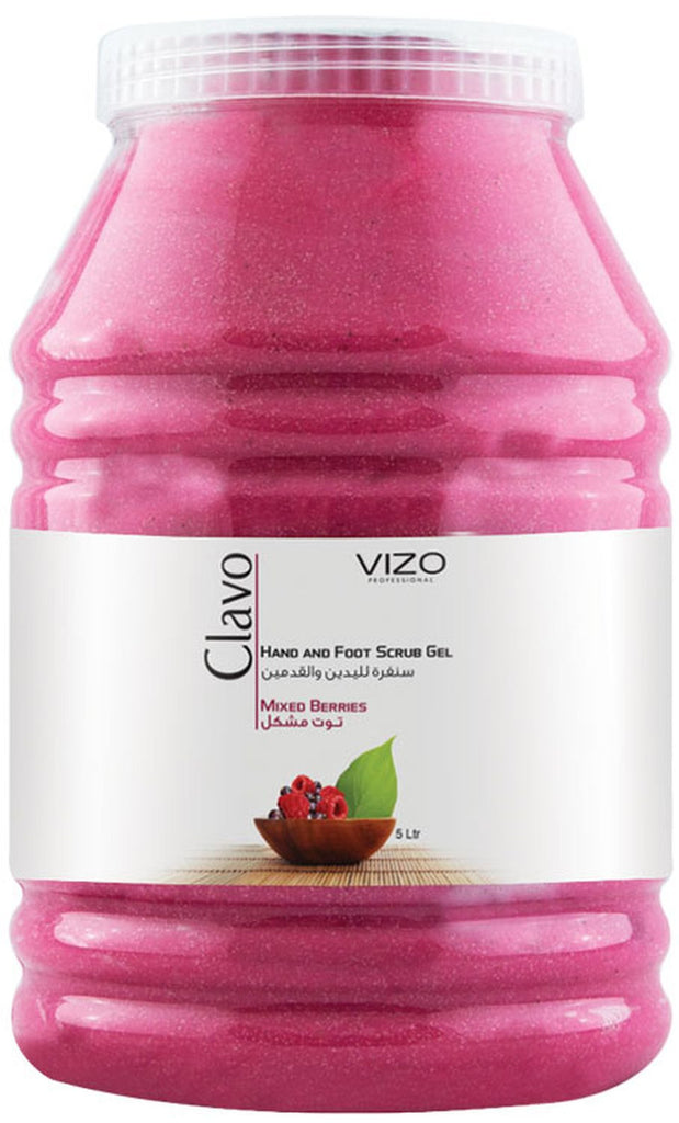 Vizo Clavo Hand & Foot Foot Scrub Gel Mixed Berries 4.8 L