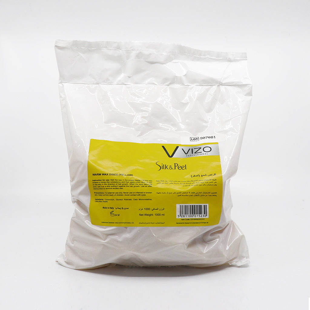 Vizo Silk & Peel Yellow Warm Wax Discs 1000Ml Bag