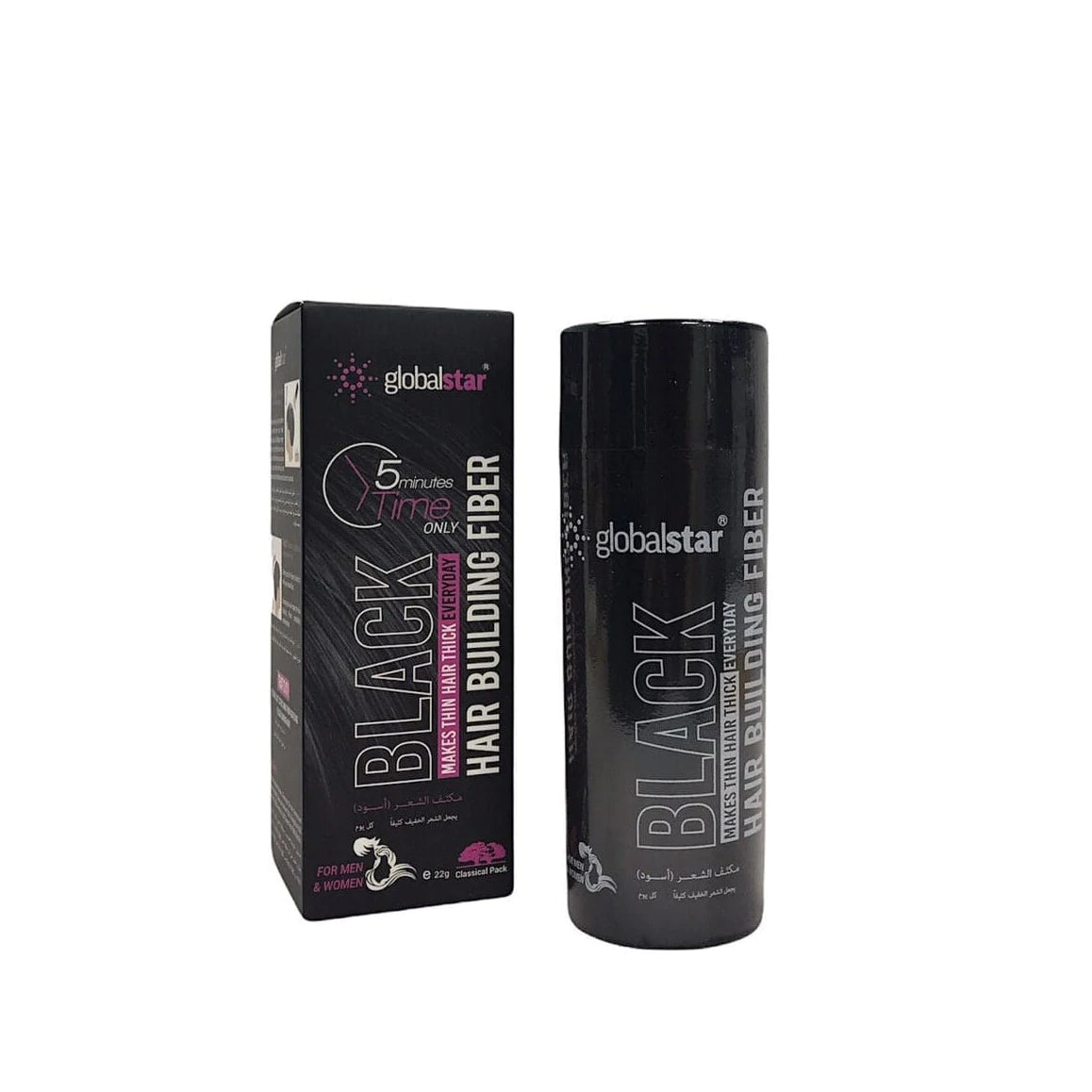 Globalstar Hair Building Fiber Black 22g HF-518