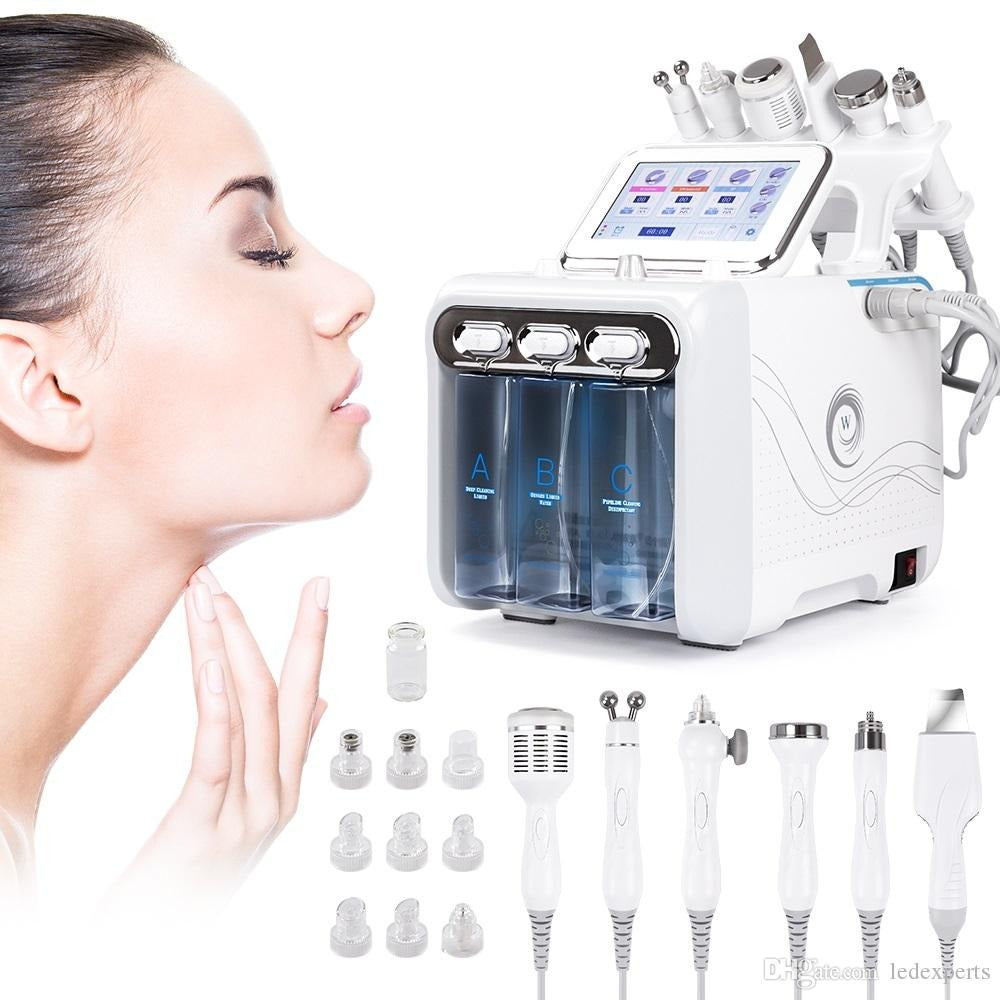 Hydra Facial Face Care Machine, Hydrogen Oxygen Beauty Machine Face Skin Spa Machine All In One Hydro Facial Machine With LED Mask  for Home Spa Salon