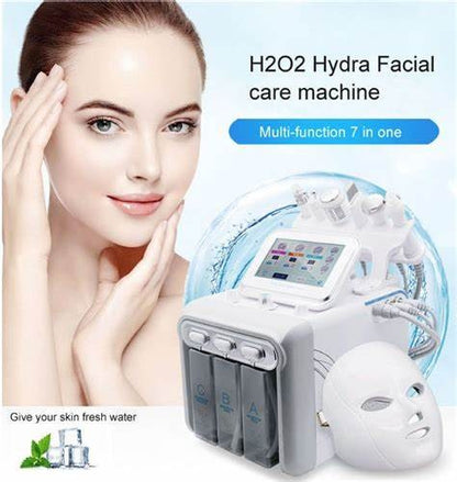 Hydra Facial Face Care Machine, Hydrogen Oxygen Beauty Machine Face Skin Spa Machine All In One Hydro Facial Machine With LED Mask  for Home Spa Salon