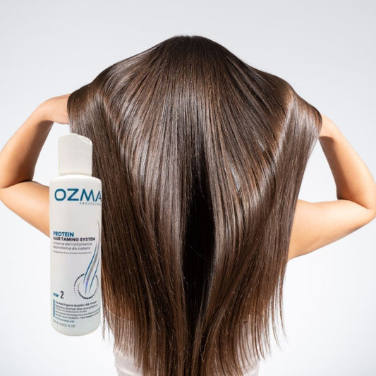 Ozma Protein hair Taming Brazilian System  علاج تنعيم البروتين طقم علاج البروتين البرازيلي Hair Straightening Natural Ingredients 150 ML. STEP 2