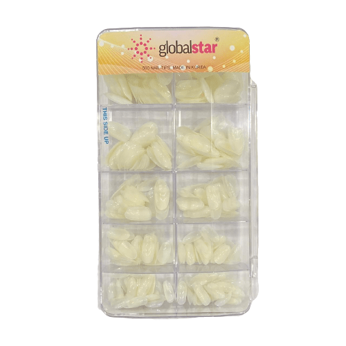Global Star Artificial Nails Set 500 Pieces, White