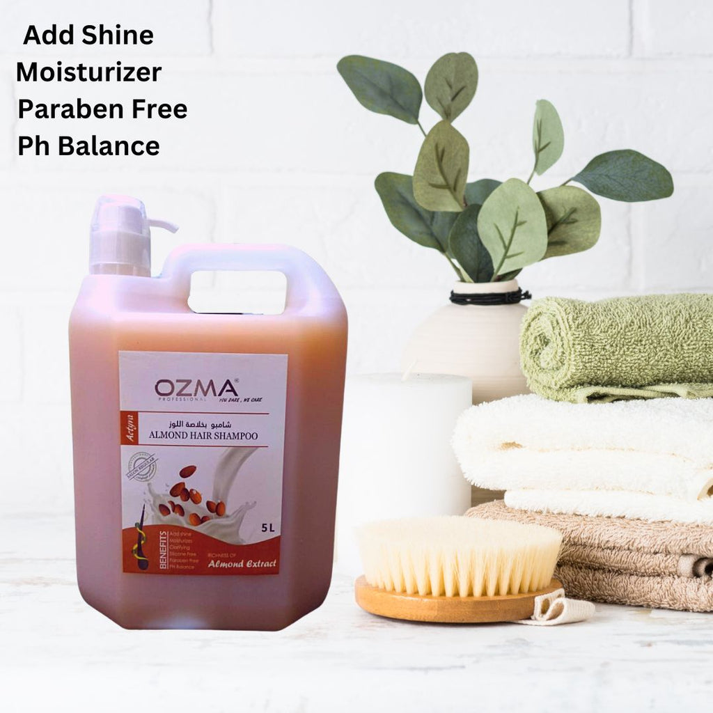 OZMA Moisturizing  Hair  Shampoo .Improved Formula  | Cleansing And Energizing | For ALL Hair Types .Almond Extract  5L