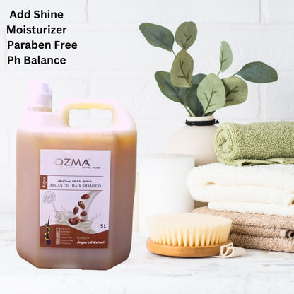 OZMA Moisturizing  Hair  Shampoo .Improved Formula  | Cleansing And Energizing | For ALL Hair Types .Argan Extract  5L