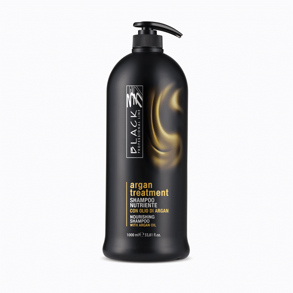 Black Professional Shampoo With Argan Oil And Keratin 1000ml